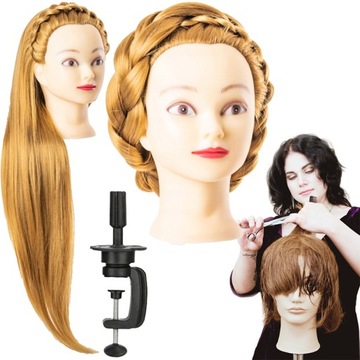 Парикмахерская тренировочная насадка для длинных густых волос, искусственное крепление на штатив