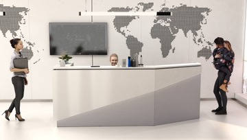 Стойка ресепшн R38 300x140см LED