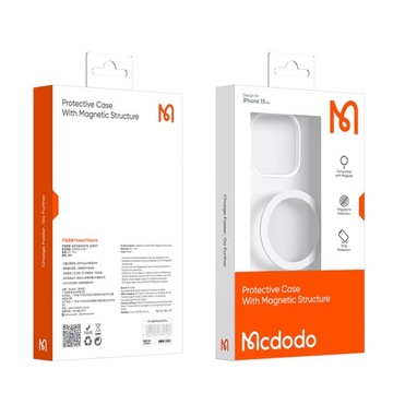 MCDODO ПРОЗРАЧНЫЙ МАГНИТНЫЙ УСИЛЕННЫЙ КЕЙС ДЛЯ MAGSAFE IPHONE 15 PRO MAX