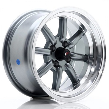 JR Wheels JR19 15x8 ET0 4x100 Gun Metal w/Machined