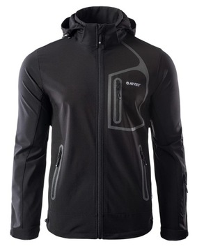 HI-TEC KURTKA MĘSKA SOFTSHELL Z KAPTUREM CZARNA XL