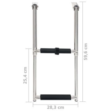 Лестница VidaXL Deck с 2 ступеньками, складная,