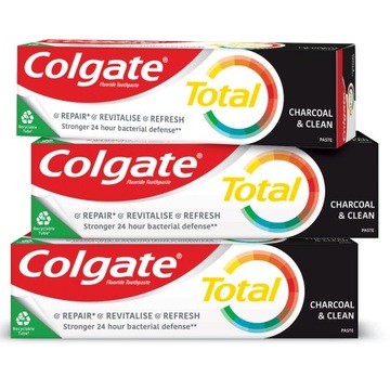 COLGATE TOTAL CHARCOAL pasta do zębów 3x75 ml