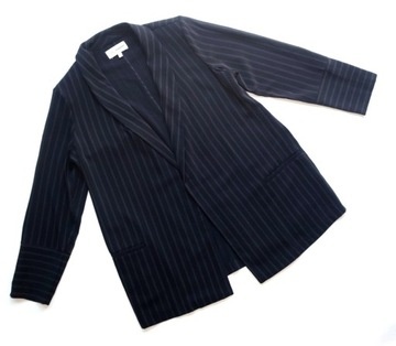 KAPPAHL 44/46 GRANATOWA MARYNARKA LUŹNA W PRĄŻKI CASUAL CIENKA
