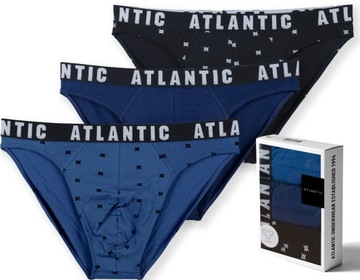 ATLANTIC 3MP-090 Slipy SPORT 3 pak baw. granat M