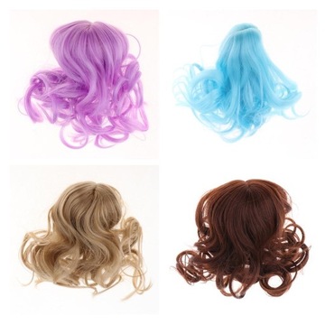 1/4 Girl Doll Hair Długa falowana peruka dla jasnobrązowego