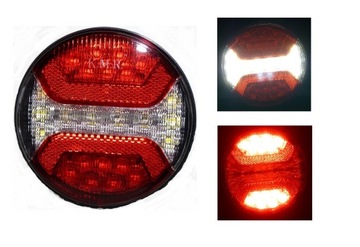 LAMPA TYLNA LED OKRĄGŁA 12V 24V WSTECZNY PRZECIMGIELNE