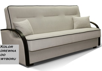 WERSALKA Tapczan kanapa sofa z drewnem olcha wenge