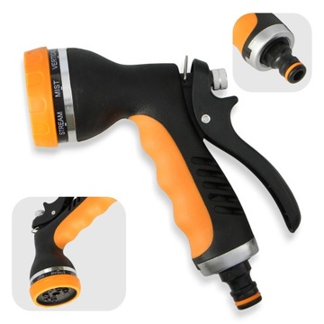 Садовый спринклерный пистолет, 8 ФУНКЦИЙ, МЕТАЛЛ, регулируемый замок спринклера