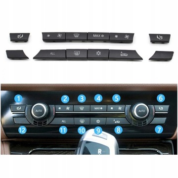 комплект накладок на КНОПКИ BMW F01 F02 F10 F11 F18