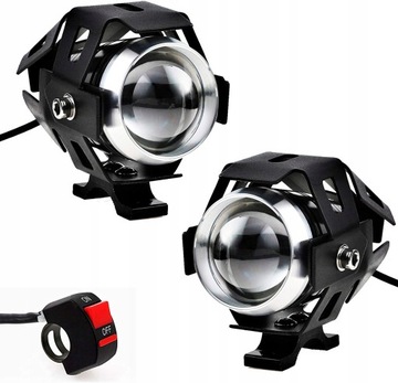 2x Halogen reflektor motocyklowy LED CREE XML