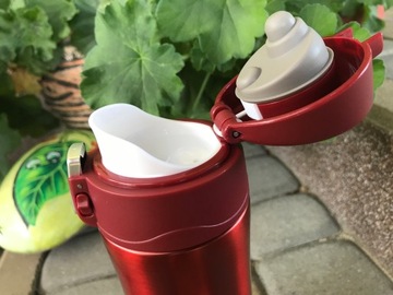 KUBEK TERMICZNY BIDON TERMOS 450ML STALOWY DO SZKOŁY PODRÓŻNY SZCZELNY