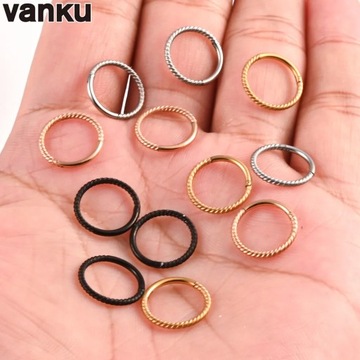 Vanku-Anillo de Nariz de segmento con bisagras, Clicker de pezón,