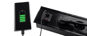 Утопленная розетка AC USB на столешнице