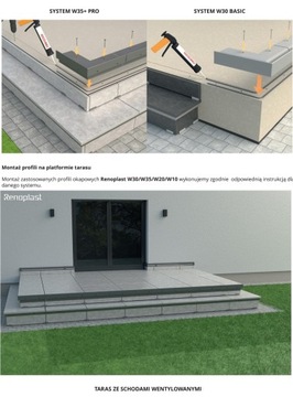 Профиль для вентилируемой лестницы Ренопласт SW ГРАФИТ