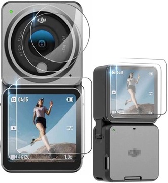 Szkło hartowane ochronne do DJI Action 2 zestaw 6s