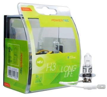 Żarówka Powertec H3 PK22s 12V 55W LONG LIFE DUO