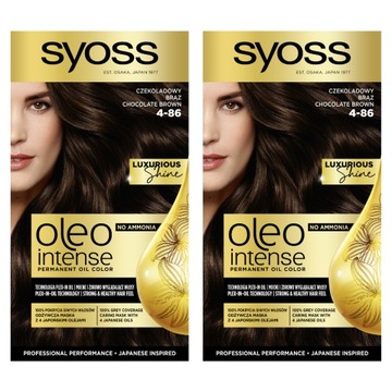 Syoss Oleo Intense farba 4-86 Czekoladowy Brąz x2