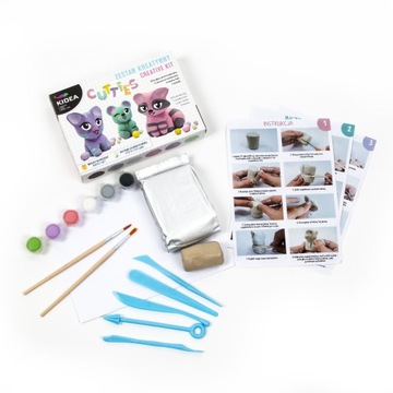 КРЕАТИВНЫЙ НАБОР С САМОЗАТВЕРДЕВАЮЩЕЙ ГЛИНОЙ ЗВЕРИ КАТТИСЫ KIDEA