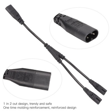 Кабели питания от iec320 c8 до двух разъемов iec320 c7, разъем «папа» и «мама», 1 дюйм