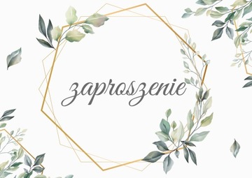 ZAPROSZENIA ŚLUBNE NA WESELE Kwiatowe Gold Nature