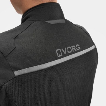 Мужская летняя мотокуртка VORG NANO черная для мотороллера БЕСПЛАТНО