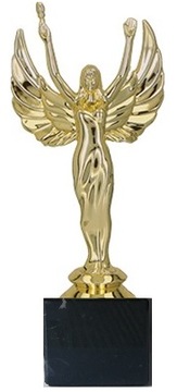 STATUETKA FIGURKA WIKTORIA ZŁOTA 18cm GRAWER