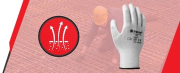 ЗАЩИТНЫЕ ПЕРЧАТКИ РАБОЧИЕ ПЕРЧАТКИ OHS CONSTRUCTION STRONG R.9 PROOF 10 ПАР