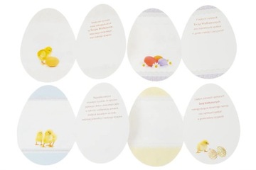 Набор из 10 пасхальных открыток в виде пасхальных яиц.