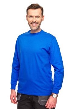 T-shirt KOSZULKA bluzka męska z długimi rękawami JHK 170g/m2 NIEBIESKA XL