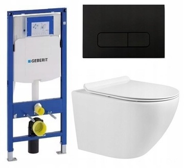 ZESTAW WC STELAŻ PODTYNKOWY GEBERIT BASIC UP320 SIGMA MUSZLA ARBO SLIM RIM