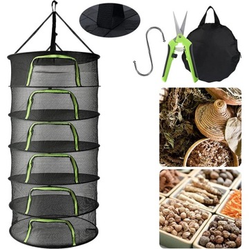 ПОДВЕСНАЯ СЕТКА ДЛЯ СУШКИ ФРУКТОВ ДЛЯ САДА, ТЕРРАСЫ, КУХНИ И Т.Д. 6 СЛОЕВ.