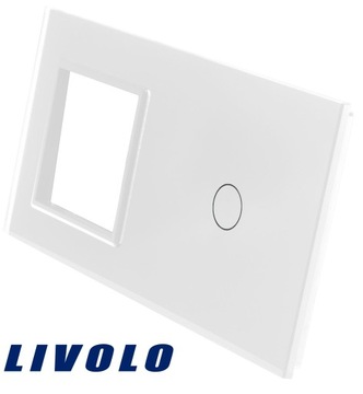 LIVOLO СТЕКЛЯННАЯ ПАНЕЛЬ ОДИНОЧНЫЙ ВЫКЛЮЧАТЕЛЬ И РОЗЕТКИ