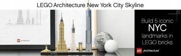 НАБОР LEGO ARCHITECTURE New York 21028 НОВЫЙ 12+ ЗНАЧОК ГОРОДСКИХ КЛОКОВ НЬЮ-ЙОРКА