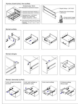 Szuflada Avant BOX 270 (B) Wysoka+Reling Kwadrat