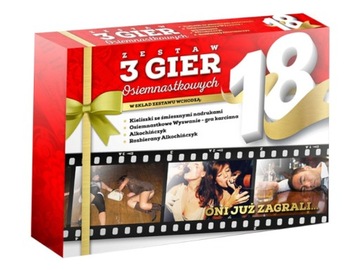 Gra Imprezowa 18 Alko-Chińczyk 3 Gry + 4 Kieliszki