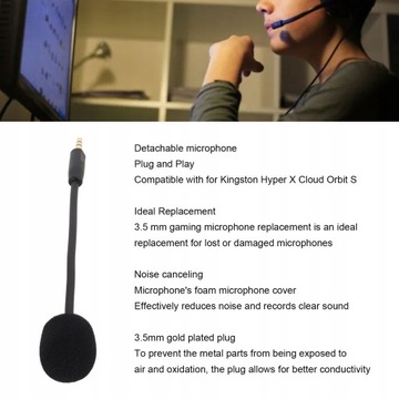 МИКРОФОН ДЛЯ НАУШНИКОВ KINGSTON HYPER X CLOUD