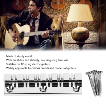 12-струнная струнодержатель металлического цвета