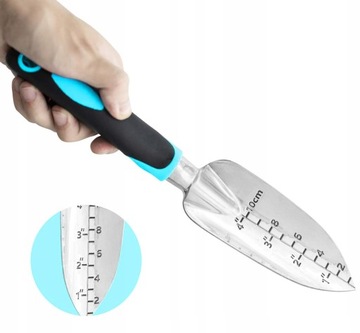 ZESTAW 6 NARZĘDZI OGRODOWYCH ŁOPATKA CHWASTOWNIK PAZURKI SEKATOR ALUMINIUM