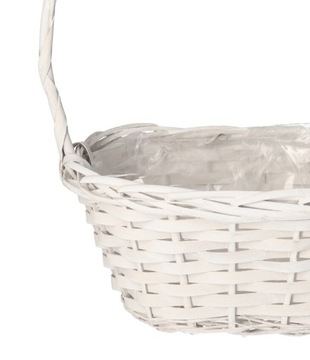 БОЛЬШАЯ ПРОЧНАЯ ПЛЕТЕНАЯ КОРЗИНА, БЕЛЫЕ ПОДАРОЧНЫЕ КОРЗИНЫ