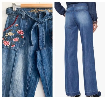 Desigual spodnie damskie jeans palazzo r. 26