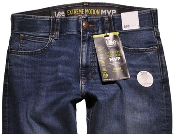LEE spodnie TAPERED regular BLUE jeans SLIM FIT MVP _ W32 L30