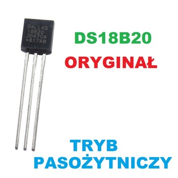 Czujnik temperatury DS18B20 TO-92 ORYGINAŁ 1wire