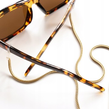 Металлическая золотая цепочка для очков 65см