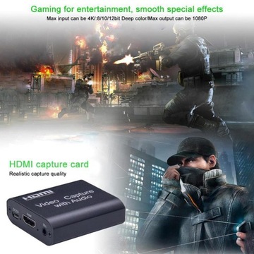 КАРТА ВИДЕОЗАПИТАНИЯ HD GRABBER Вход HDMI 4K/выход 1080P со звуком