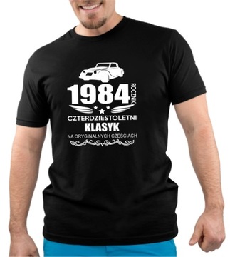 KOSZULKA MĘSKA T-SHIRT RETRO OLD PREZENT NA 40 URODZINY CZTERDZIESTKĘ 9533