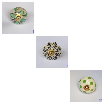 Gałka ceramiczna z Indii, uchwyt ceramiczny