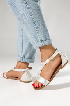 БЕЖЕВЫЕ ЖЕНСКИЕ САНДАЛИИ, НА ПЛОСКОЙ ПЛАТЕ, С ЦВЕТОЧНЫМ УЗОРОМ, НА ЗАКРЫТОМ КАБЛУКЕ, МОДНЫЕ, размер 39