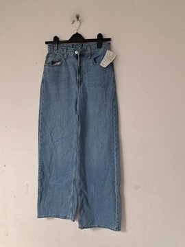 DESIGN niebieskie luźne spodnie dad jeans 26/30