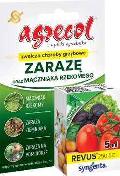 REVUS 250 SC zwalcza zarazę pomidorów 5ml Agrecol